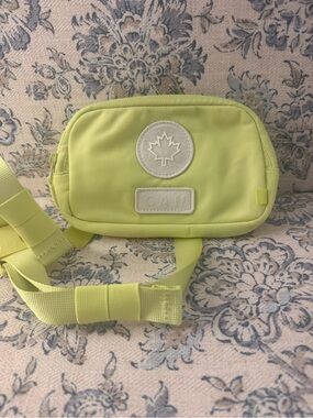 lululemon athletica Neon Lime Crossbody Pouch with Maple Patch